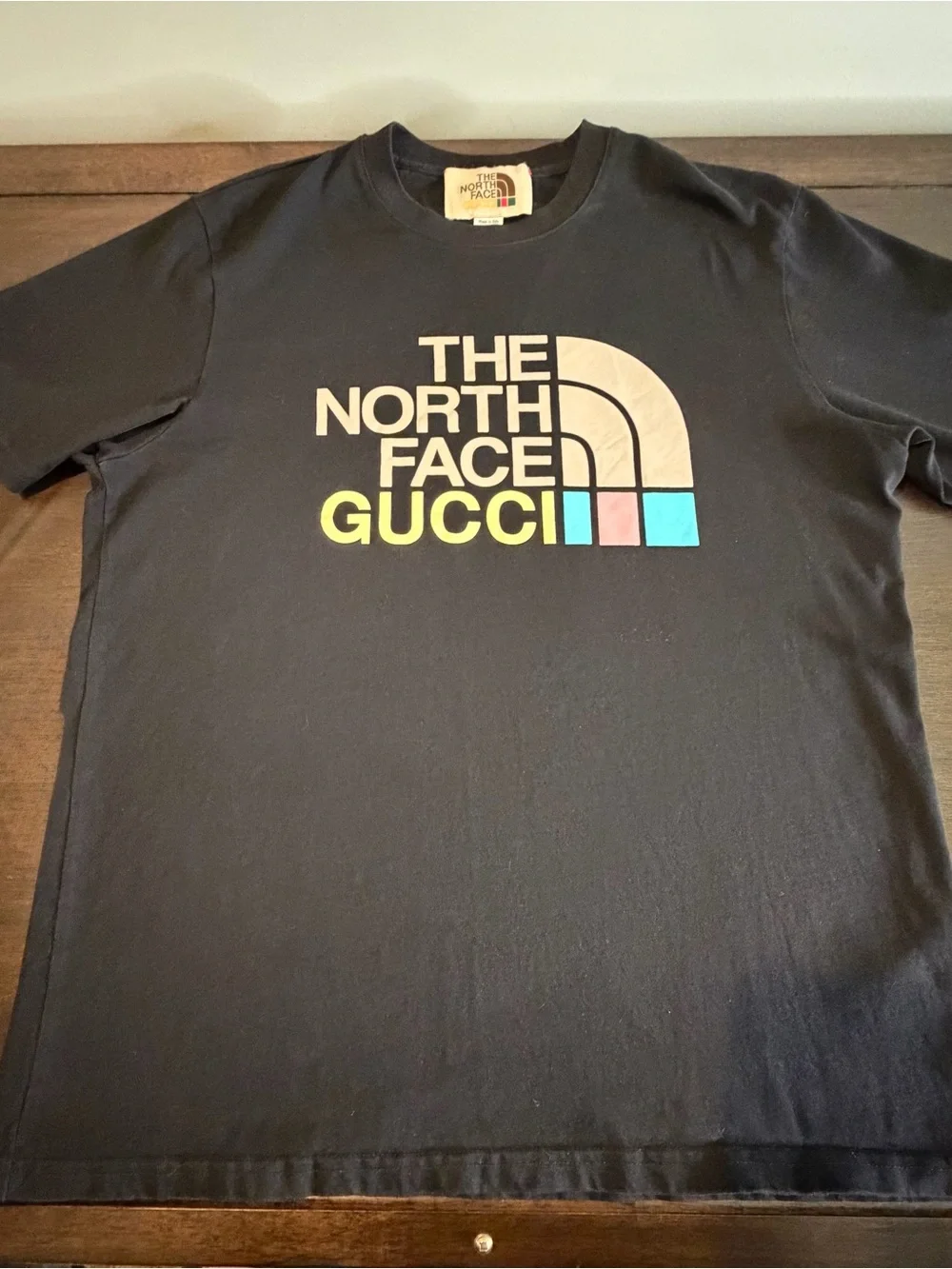 Gucci x The North Face Logo T-Shirt Black Large Made in Italy